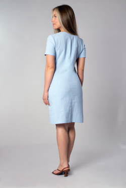 Платье женское 1566ЮП, голубой #467Гол051566ЮП