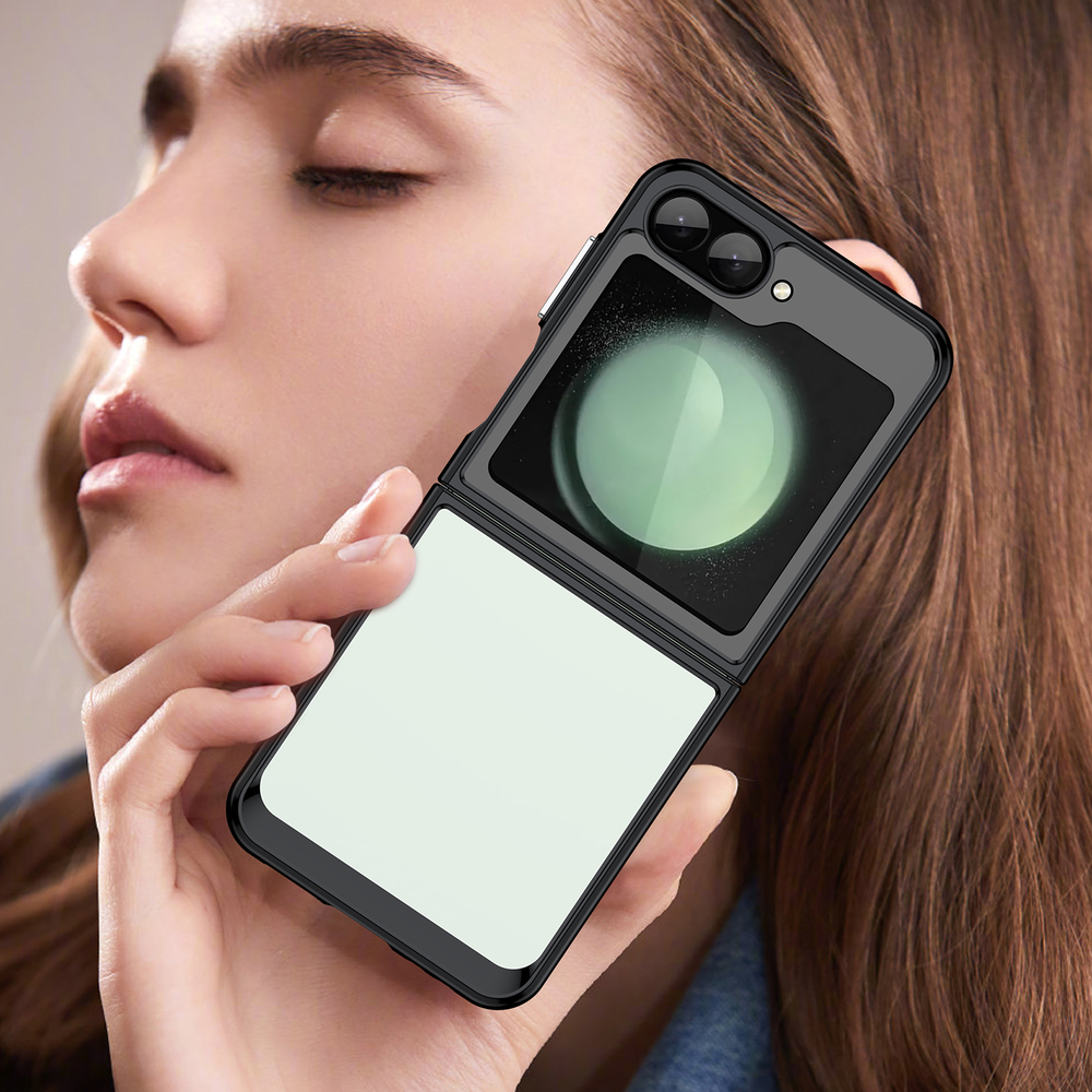 Двухкомпонентный чехол с черными рамками для Samsung Galaxy Flip 6 5G