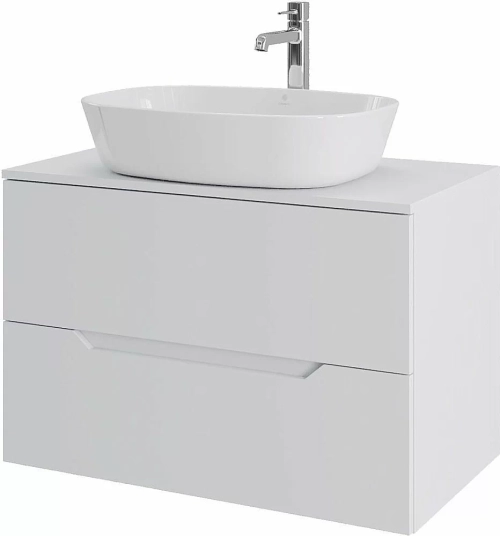 Тумба с раковиной Orange Line 80 Li-80TuwMDF+B08-500W белый