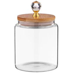 ЕМКОСТЬ ДЛЯ СЫПУЧИХ ПРОДУКТОВ AGNESS "KRISTALL" 450 МЛ ДИАМЕТР=9 СМ. ВЫСОТА=14 СМ ЦВЕТ:ПРОЗРАЧНЫЙ