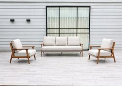 "Копенгаген" лаунж-зона 5-местная плетеная из роупа, каркас тик, цвет бежевый