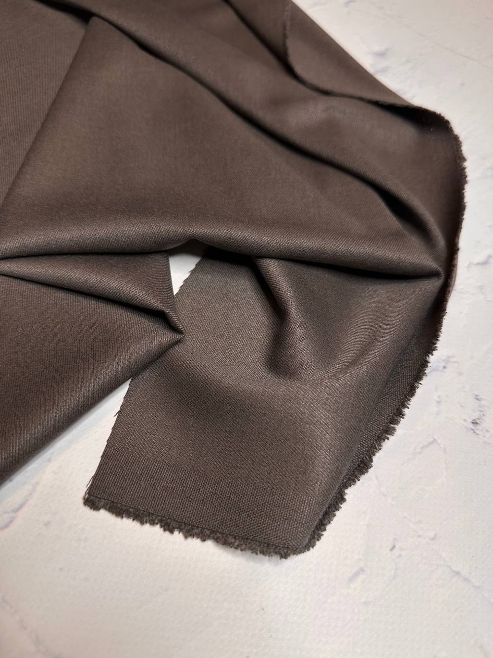 Костюмно-плательная смесовая однотонная поливискоза (64%полиэстер/33%вискоза/3%эластан, Фундук, 148, 285 гр/м2)