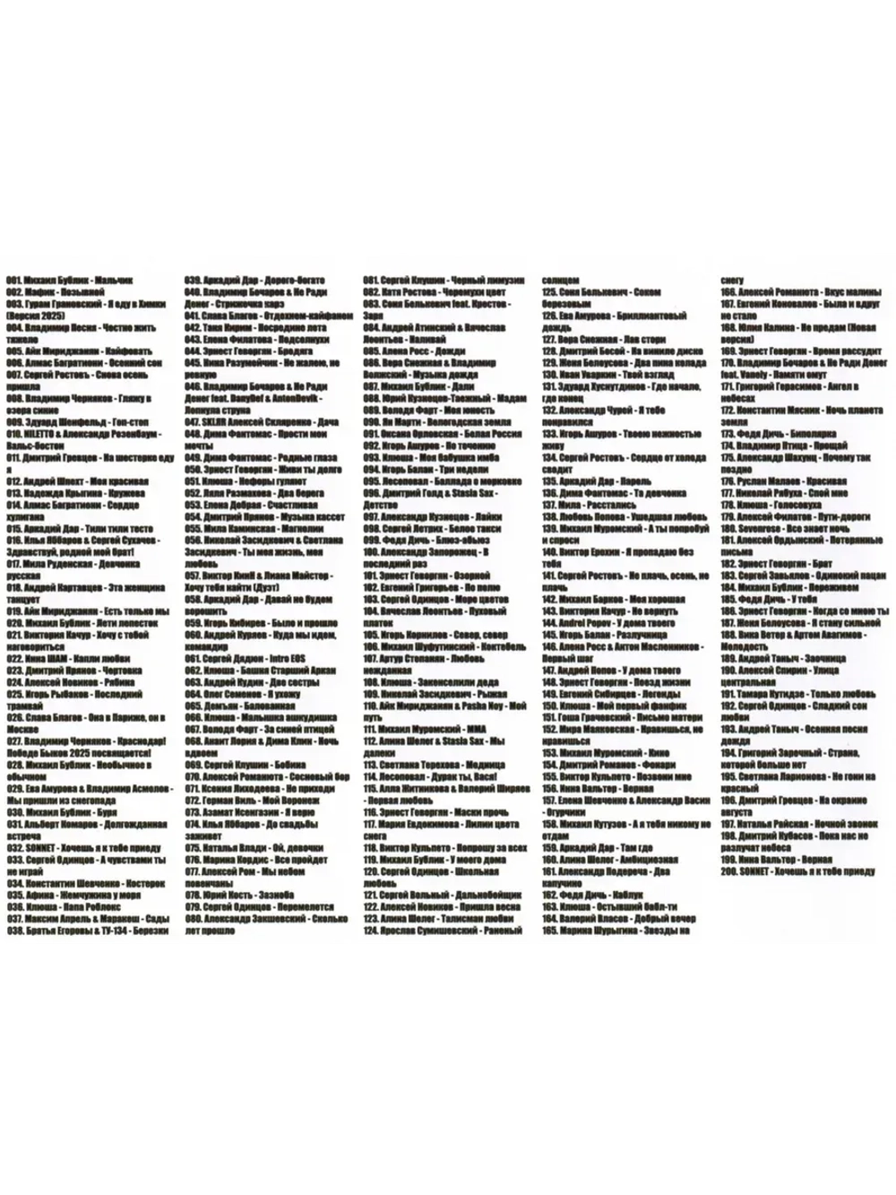 Дискотека Бездна №10 Шансон (MP3 Флешка)