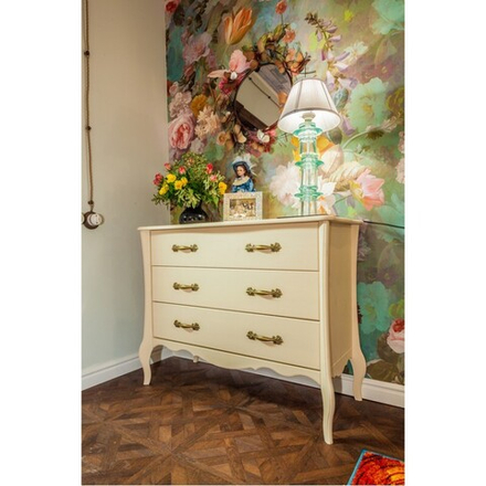 Комод «Прованс» с тремя ящиками бежевый воск