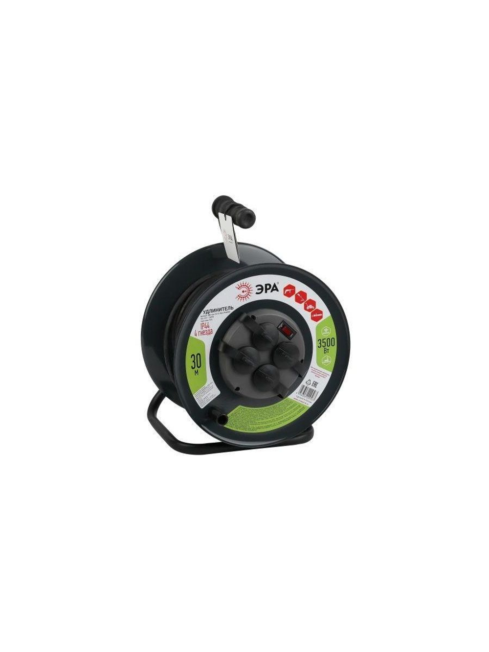 Удлинитель на метал. катушке 4х30м с заземл. 16А IP44 RMx-4es-3х1.5-30m-IP44(KG) КГ 3х1.5 Эра Б0046844