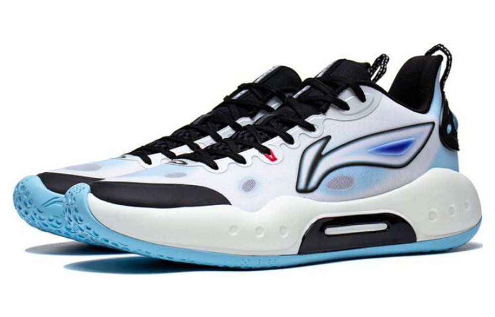 LiNing Li Ning Yu Shuai Team shock absorption non-slip low-top basketball shoes men's white and black