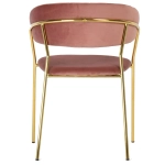 Стул Bradex Home Turin пудровый с золотыми ножками