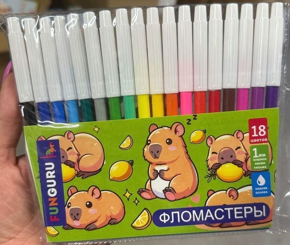 Фломастеры &quot;Funguru&quot; 18 цветов,ПВХ упаковка