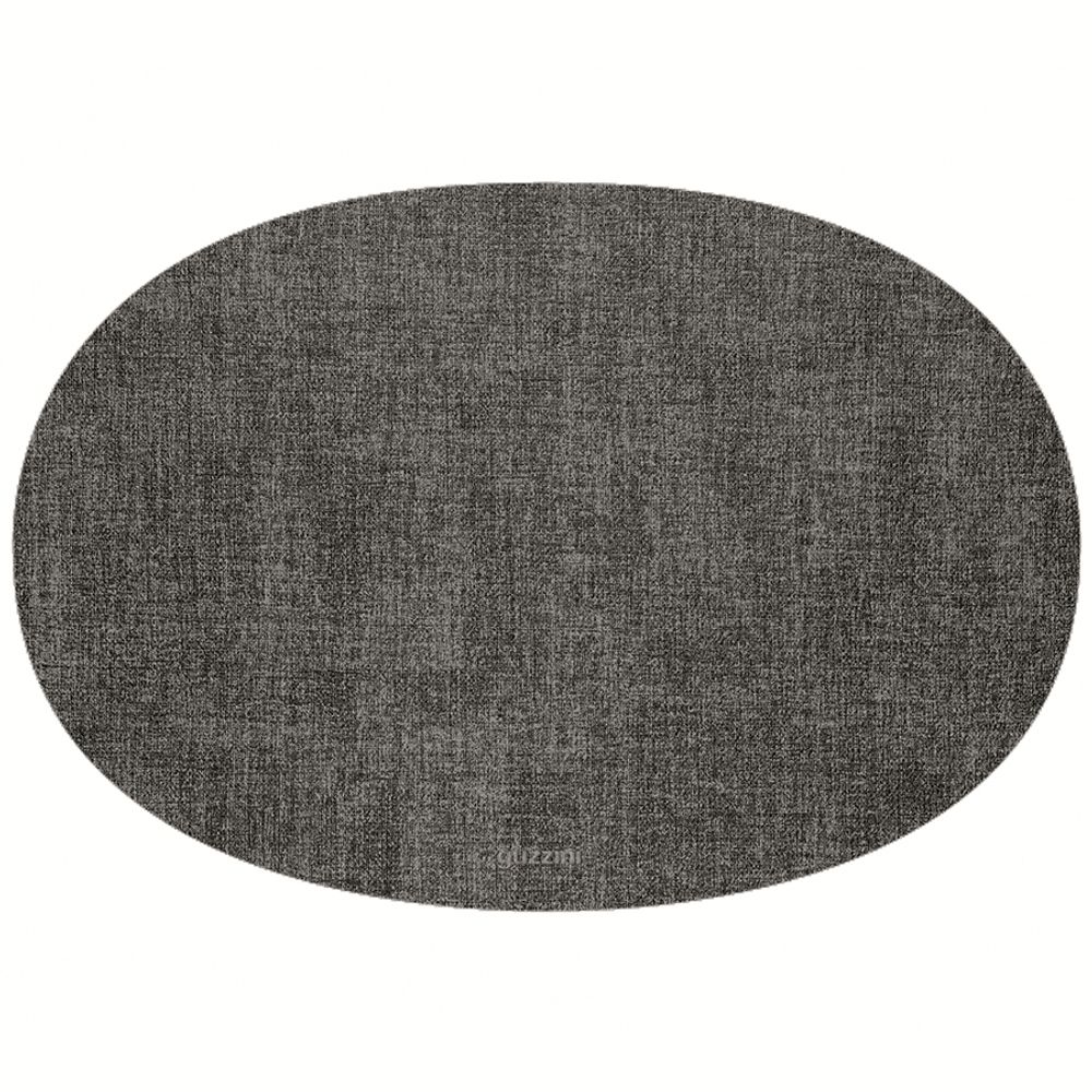 Салфетка подстановочная овальная двухсторонняя Fabric, темно-серая