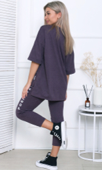 [m] К/ж футболка+штаны 7/8 М565