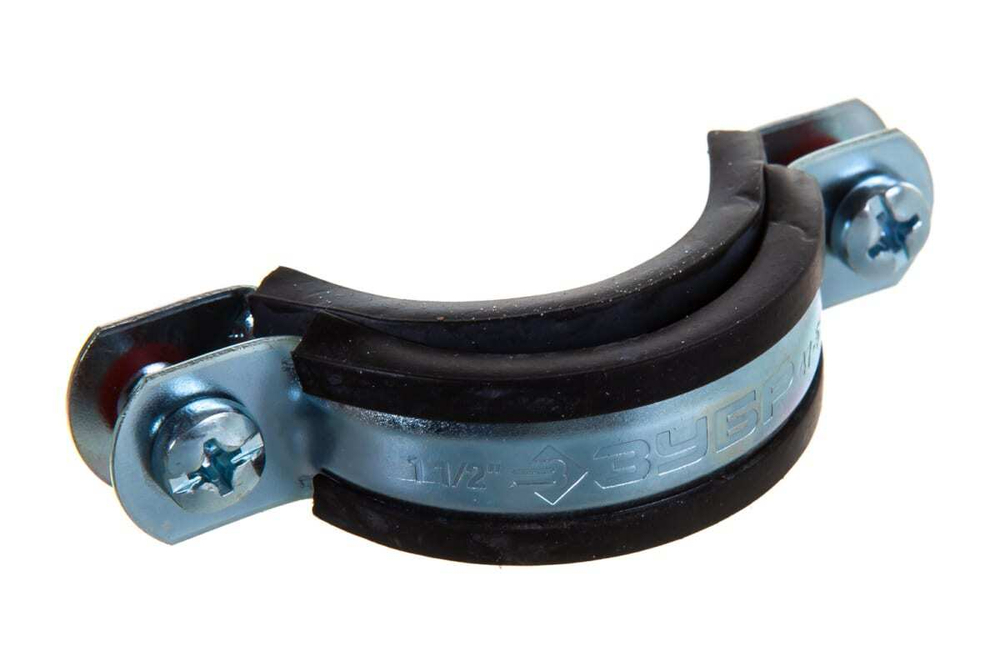 Трубный хомут с гайкой ЗУБР 1 1/2", 8 штук, оцинкованный 37850-47-52