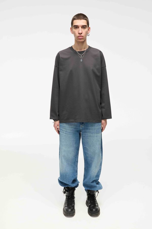 Лонгслив Be Fucking Nice графит - фото 1