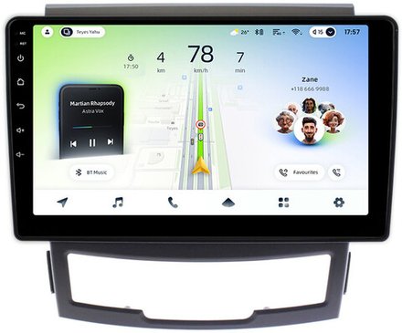 Магнитола для SsangYong Actyon 2 2011-2013 - Teyes CC4L монитор 9" IPS на Android 14, Snapdragon 662, CarPlay, 4G SIM-слот