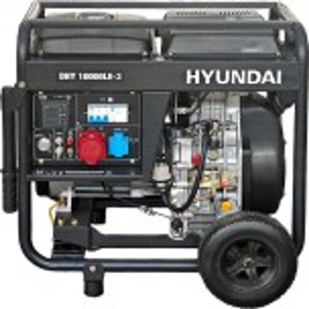 Электростанция дизельная с воздушным охлаждением HYUNDAI DHY 10000LE-3 открытая