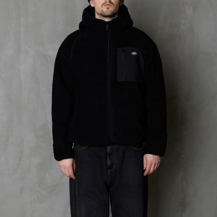 Куртка мужская Dickies Central High Pile Hooded артикул:DK0A87NVBLK1 - купить в магазине Дайс