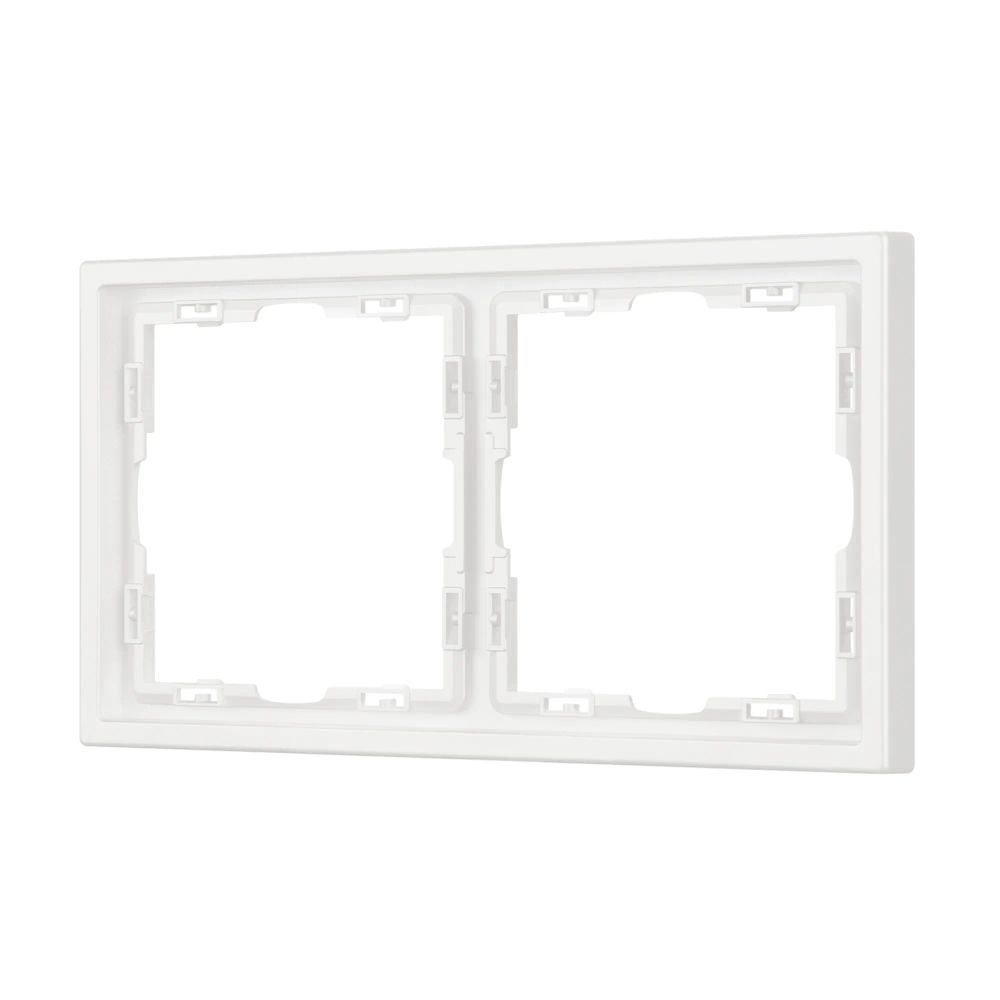 Рамка пластиковая FRM-NOBE-SFPL-2-WH (Arlight, Белый кварц) 054215