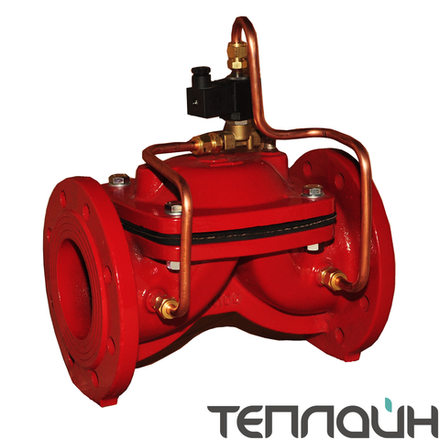 Клапан соленоидный пилотный чугунный АСТА Р01/04 АСТА-Р01/04НЗ-080-130.0-Д-16-01-80-Ф PN 16 DN 80 фланец/фланец