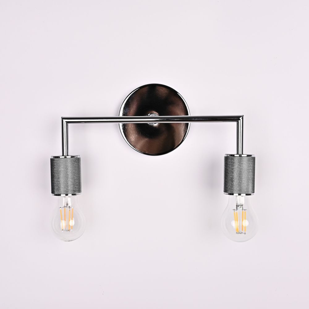 Бра Rh Utilitaire Double Sconce Silver By Imperiumloft