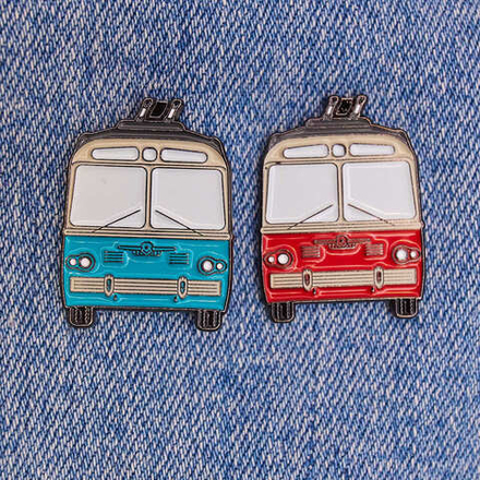 Значок троллейбус ЗиУ-5 (2 варианта)