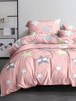 Постельное белье Полисатин Simple House "Омелек" 1,5-сп Наволочка 50х70 см 1 шт Простынь на резинке 90x200 см Пододеяльник 145x215 см