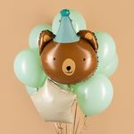 Шар (27''/69 см) Фигура, Мишка в колпачке, 1 шт.