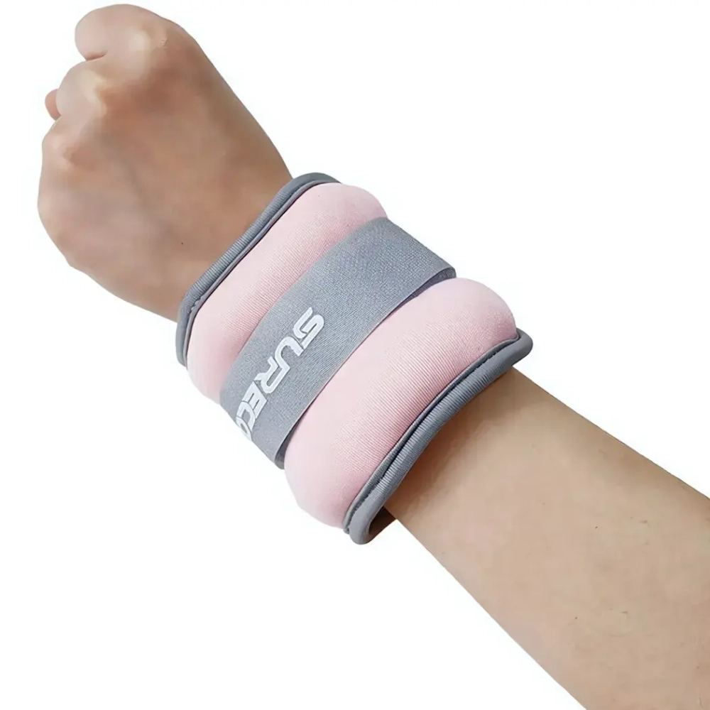 Утяжелитель для рук и ног HW-095, 2*1 кг, розовый