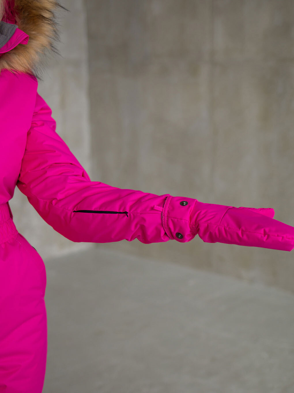 Premium Розовый Комбинезон женский зимний