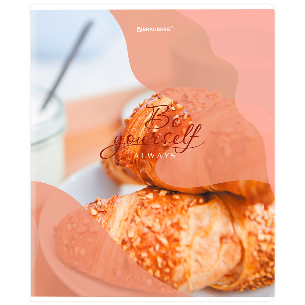 Тетрадь А5 48 л. BRAUBERG скоба клетка матовая ламинация выборочный лак "Sweets" (микс в спайке) (20 штук в упаковке)