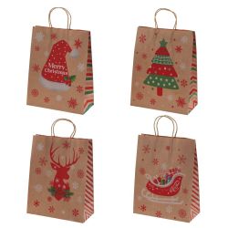 GAEM Пакет подарочный (бумага 120г/м2, блок микс 12шт), L26 W12 H32 см, 4в.