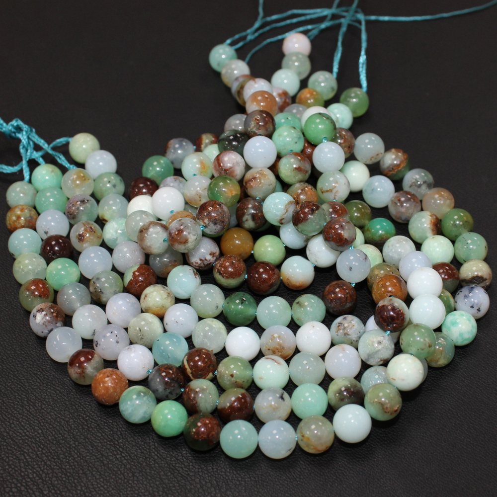 Хризопраз АА бусины 6мм 8,5мм