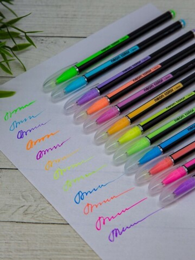 Набор цветных неоновых ручек "Neon color", 12 шт, mix