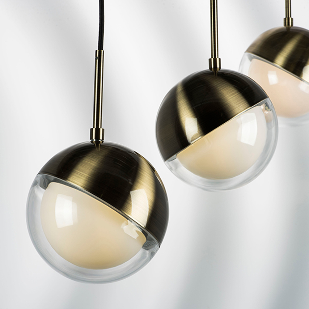 815511 Люстра DAFNE 1х5W(led) G9 ЛАТУНЬ/ПРОЗРАЧНЫЙ