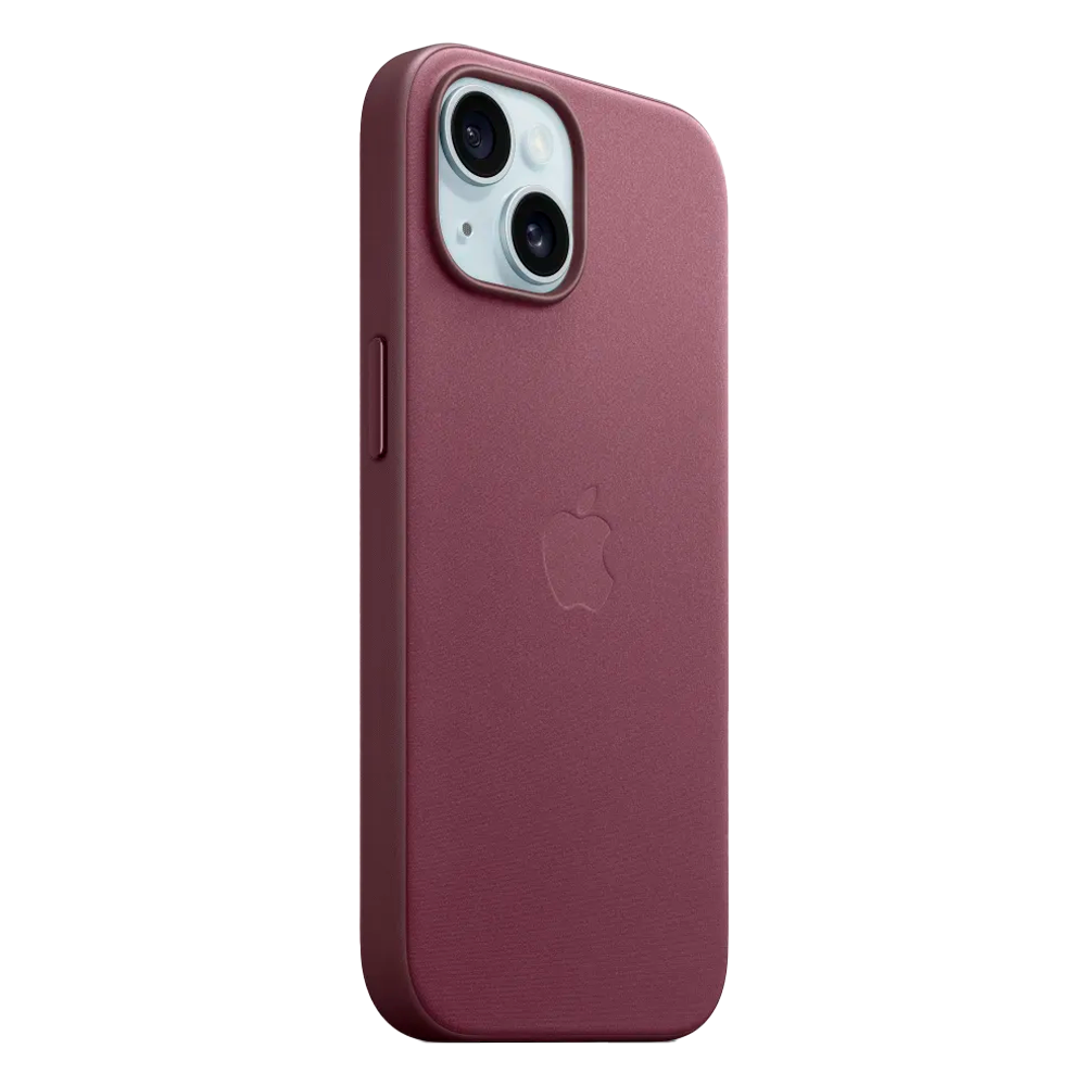 Тканевый чехол с поддержкой MagSafe Apple FineWoven Case для iPhone 15, Mulberry (Красная шелковица)