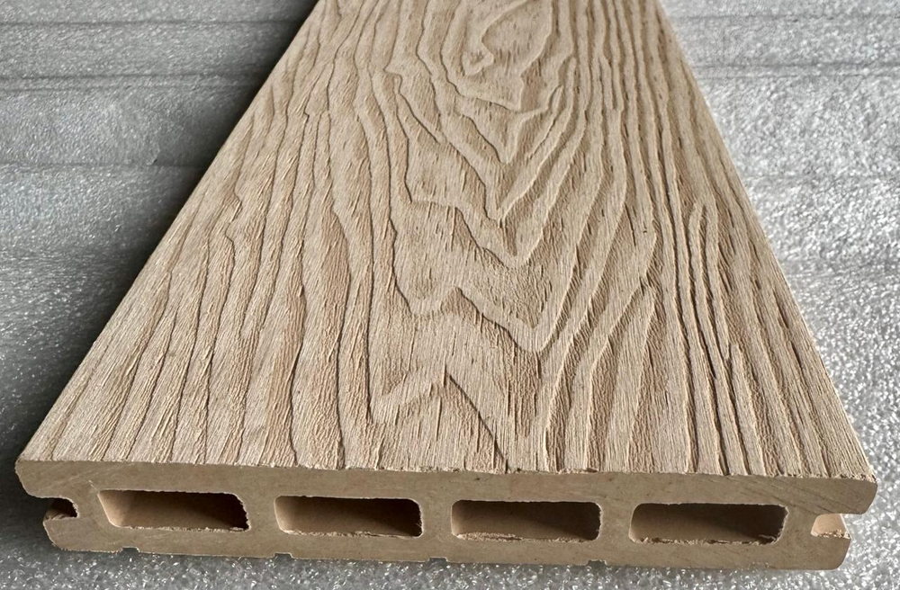 Террасная доска ДПК Best decking Light Тиснение/широкий вельвет цвет: Слоновая кость