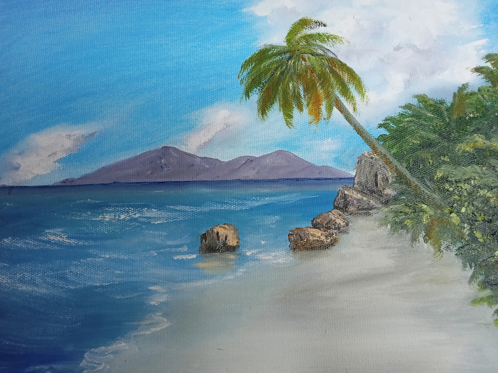 Картина "Побережье" Масло. Кисти. Холст на подрамнике.30x40 см.
