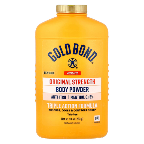 Gold Bond, Пудра для тела, формула тройного действия, оригинальная сила, 283 г (10 унций)
