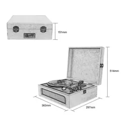 Qrammofon Retro RP-9 qara