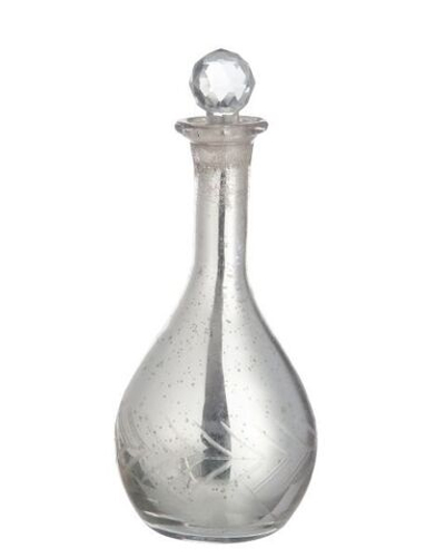 Сосуд декоративный "Ретро" серебро большой 10х10х22см