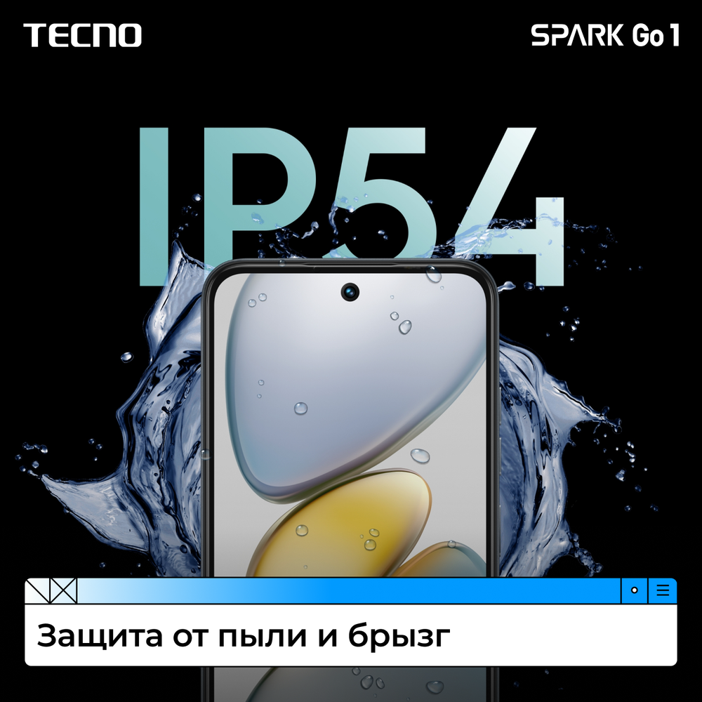 Смартфон TECNO Spark GO 1 (KL4) 4/64GB Glittery White