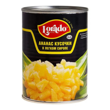 Ананас кусочки Lorado 850 мл