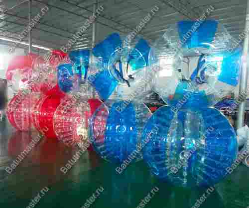 Бампербол «Красно-прозрачный», ПВХ, диаметр 1,2 м