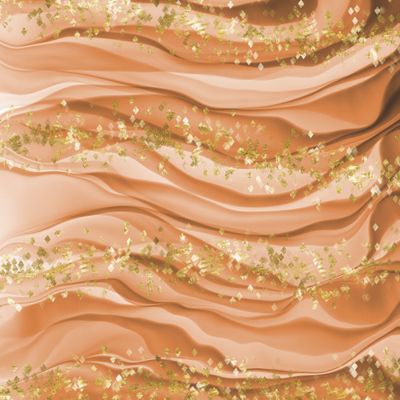 Абстрактные персиковые волны с золотыми блестками