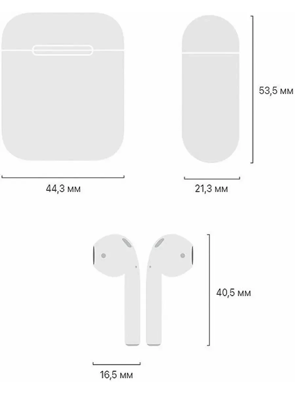 Беспроводные наушники Apple AirPods 2 с зарядным футляром