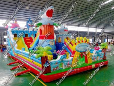 Коммерческий надувной батут "На морском дне" 14*7*6 м