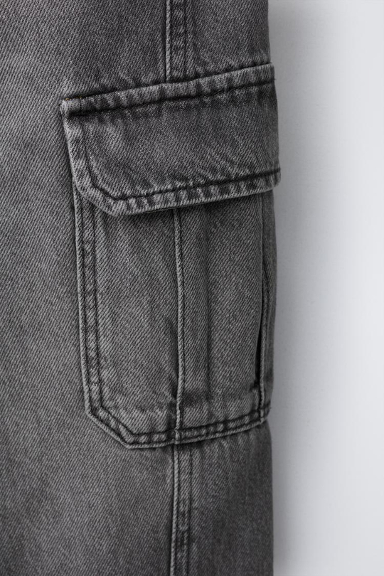 ZARA ДЖИНСЫ MULTICARGO, СЕРЫЙ