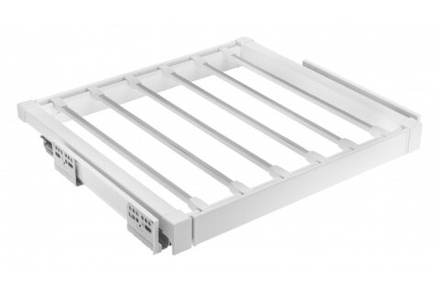 Вешалка для брюк ELITE 600мм, скрытый монтаж с доводчиком, белый