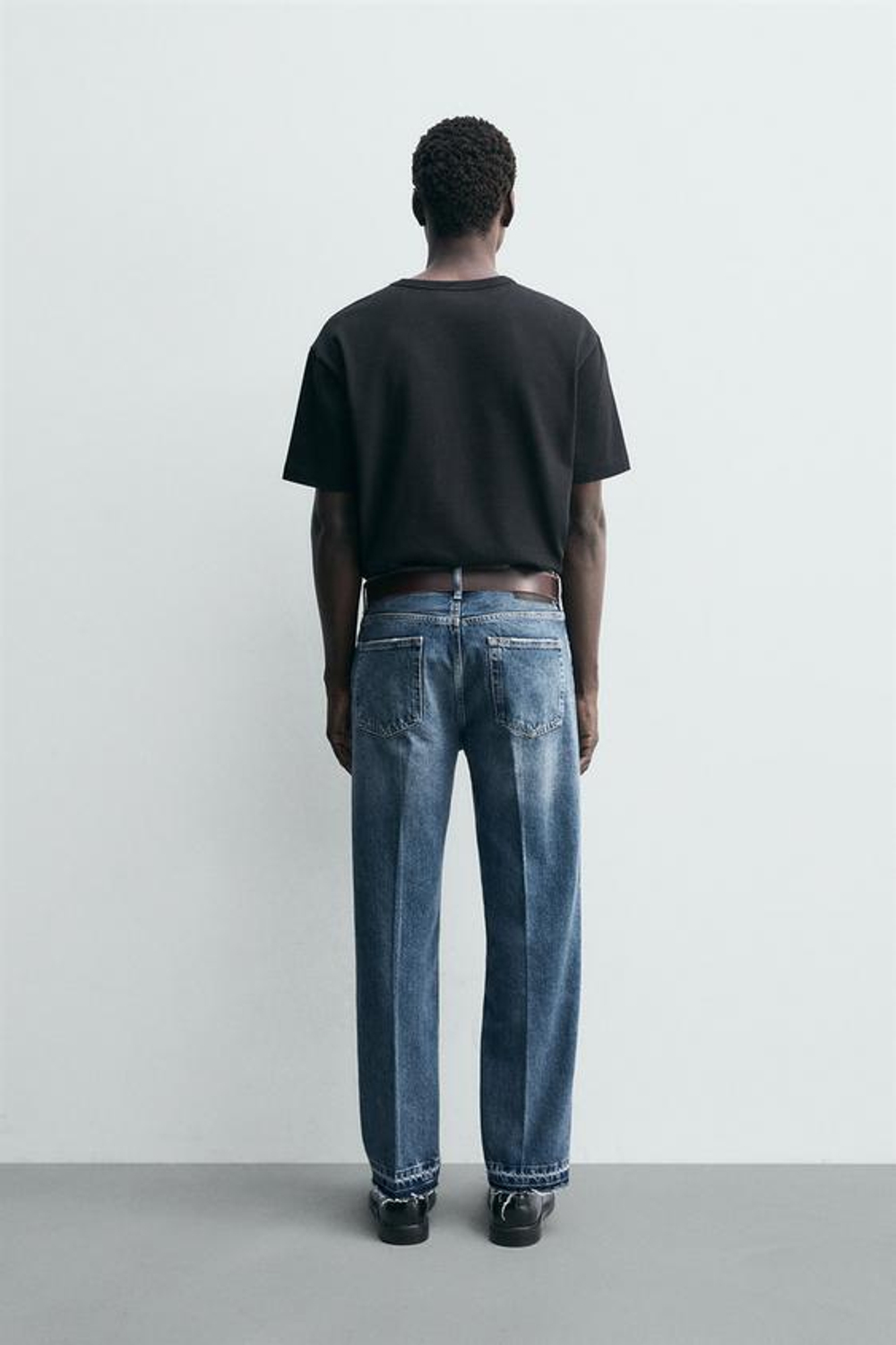 ZARA ДЖИНСЫ STRAIGHT FIT, ВЫЦВЕТШИЙ СИНИЙ