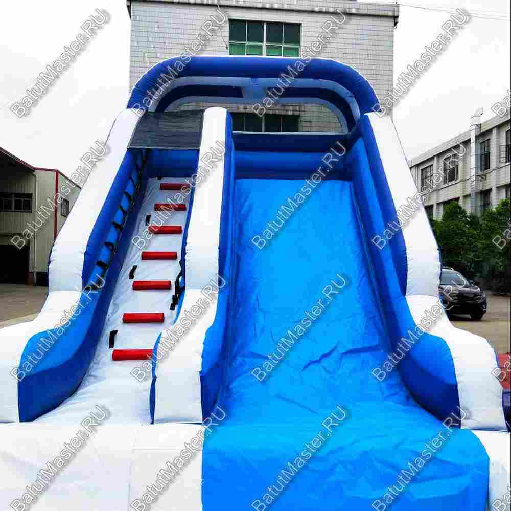 Надувная водная горка с бассейном «Айсберг» размер 9*4*5 м