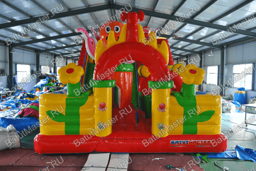 Коммерческий надувной батут "Осьминожье царство 2"