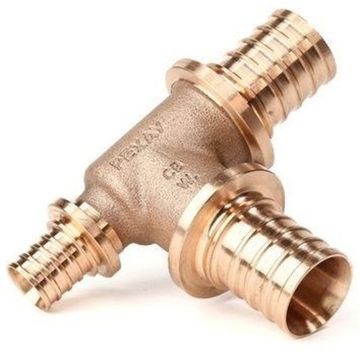 Тройник Рехау RX+ 32-32-20 с уменьшенным торцевым проходом бронза (арт. 14570743001)